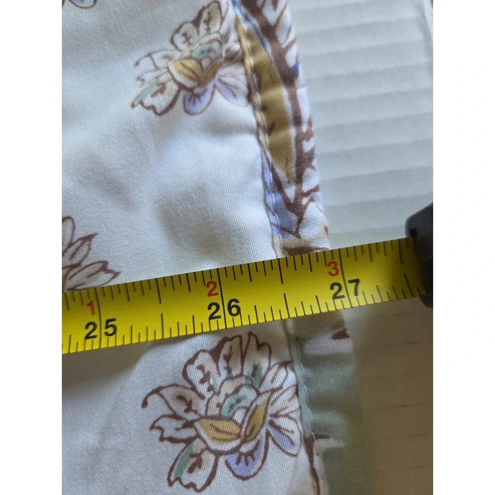 Nicole Miller Multicolor‎ Reversible Floral Set of Standard Pillow Shams Quilted